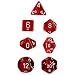 Polyhedral 7-Die Translucent Dice Set - Red