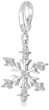 XPY Sterling Silver Snowflake with Diamond-Accent Charm (0.008 cttw, I-J Color, I2-I3 Clarity)