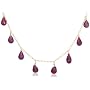 14k Yellow Gold, July Birthstone, Ruby Briolette Station Necklace, 16"