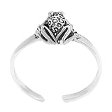Sterling Silver Women's Frog Toe Ring Hypoallergenic Nickel Free .925 Stamp Adjustable Size