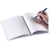 ASH10705 - WHITE HARDCOVER BLANK BOOK 11X8-1/2