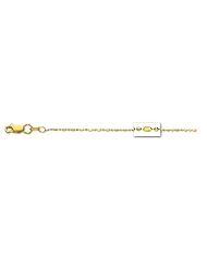 14k Solid Yellow Gold Bead Ball Chain 20" 1mm