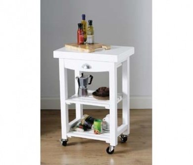 3 Tier Pine Kitchen Trolley