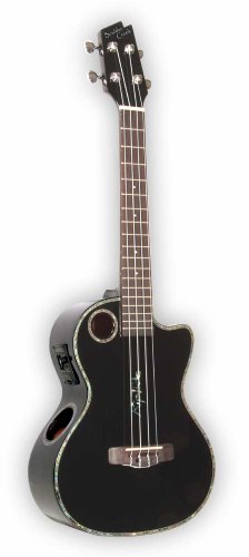 Riptide Electric Cutaway Ukulele ECUT-5BK Tenor w/ Play Book FREE