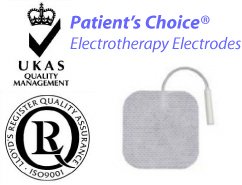 Patient's Choice Clinical Grade TENS Electrodes, 2 in. x 2 in. Square: 20 pack