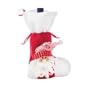 Warm and Cozy Stocking Assortment Wine Bottle Gift bags with plush Snowman and Santa (set of 2)