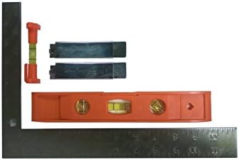 WritzMart Carpenter's Steel Square Kit Inlcudes: 8x12 inch square, Line Level, Torpedo Level, and two Carton Cutters