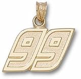 Carl Edwards Medium Driver Number 99 1/2 Pendant - 14KT Gold Jewelry