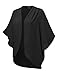 JJ Perfection Women's Solid Woven High Low Open Front Chiffon Kimono Cardigan