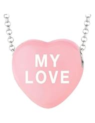 Sweethearts Enamel "My love" Heart on 16" Necklace Pendant with Gift Box