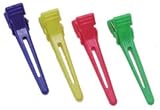 Hair Art Single Prong Plastic Clip Assorted Colors (Pack of 100)
