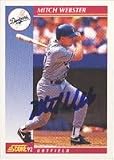 Mitch Webster, Los Angeles Dodgers, 1992 Score Autographed Card