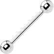 14 Gauge STEEL BARBELL Tongue Ring 5/8" 5mm