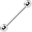 14 Gauge STEEL BARBELL Tongue Ring 5/8" 5mm