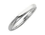Ladies Comfort Fit 3mm Wedding Band in Sterling Silver