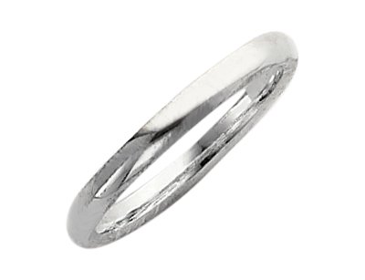 Men's Comfort Fit 3mm Wedding Band in Sterling Silver, Size 8