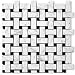 Carrara (Carrera) Bianco Honed 1x2 Basketweave Mosaic Tile