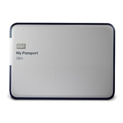 WD My Passport Slim 1TB Portable External Hard Drive (Metal Silver)