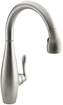 Hot Sale KOHLER K-692-VS Clairette Kitchen Sink Faucet, Vibrant Stainless