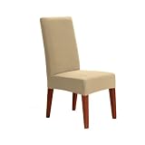 Stretch Honeycomb Dining Room Chair Slipcover - Khaki (Short)