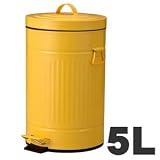 丸型 カラー ダストビン 5L イエロー 【ゴミ箱】