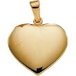 14K Yellow Gold Small Heart Pendant