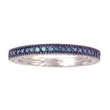 14K Blue Diamond Stack Ring