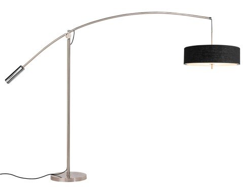 Mialuce 05858M06 Modigliani 3 x 40 W Bogenleuchte mit Dimmer, eisen / schwarz