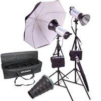 Flashpoint II 620M Portrait Wedding Monolight Kit, with Two 620M Monolights, Portable Battery Packs, Stands, Umbrellas, Large Case