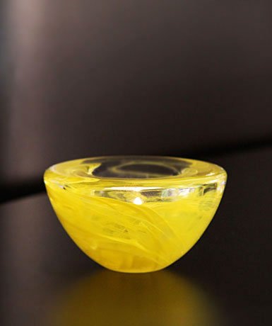 Atoll Glass Votive Color: Yellow