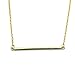 Beauniq Sterling Silver Bar Pendant Necklace, 16 Inches-18 Inches
