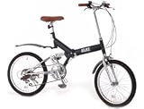 B-GROW 20インチ折畳み自転車 艶消しカラーシリーズ グローイングフラット 艶消しブラック BF206 -BK