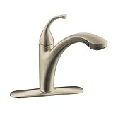 Buy KOHLER K-10433-BN Forte Single Control Pullout Kitchen Sink Faucet with... by Kohler