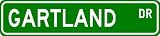 GARTLAND Street Sign ~ Personalized Family Lastname Sign ~ Gameroom, Basement, Garage Sign **