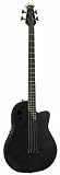 Ovation B778TX 4 String Acoustic/Electric Bass Guitar, Black Textured Enamel