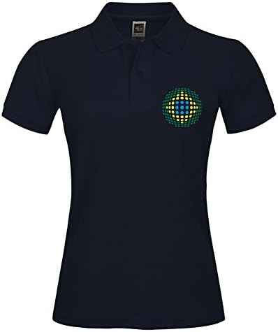 Stylish Navy Polo Shirt Outdoor Sport Medium Short Shirt With Collar Brasil_flag_3c Printed