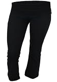 Active Basic Fold Over Cotton Spandex Flare Capris 31OIQYWcAeL. SL160 Active Basic Fold Over Cotton Spandex Flare Capris