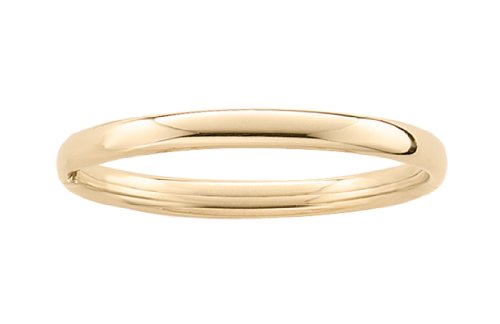 14k Yellow Gold Filled Children's Polished Guard and Hinge Bangle Bracelet