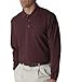 UltraClub Men's Solid Long Sleeve Pique Polo Shirt