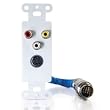 Cables to Go 40743 RapidRun S-Video + Composite Video + Stereo Audio Wall Plate (White)
