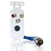 Cables to Go 40743 RapidRun S-Video + Composite Video + Stereo Audio Wall Plate (White)