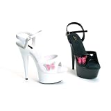 Ellie Shoes - 609-BUTTERFLY, 6 Pointed Stiletto With Embroidered Butterfly by Shoes EHH