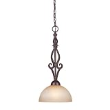 31OIg2JibeL. SL160  Guards Gate   1 Light Mini Pendant Lighting Fixture   Dark Burnished Bronze   Cream Glass   B5124
