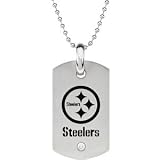 Stainless Steel Pittsburgh Steelers Logo Dog Tag Necklace
