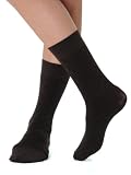Womens Double Diamond Textured Trouser Socks 2 Color Options Black or Espresso Made in Italy