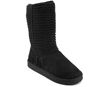 CABLE KNIT SWEATER BOOT 9 BLACK
