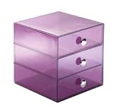 3-Drawer Organizer Box - Grape