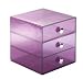Jewelry : 3-Drawer Organizer Box - Grape