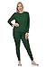 BASICO Women's 2pc Long John Thermal Underwear Set 100% Cotton