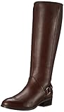 Lauren Ralph Lauren Women's Micaela Riding Boot, Dark Brown Burnished Calf, 9.5 B US